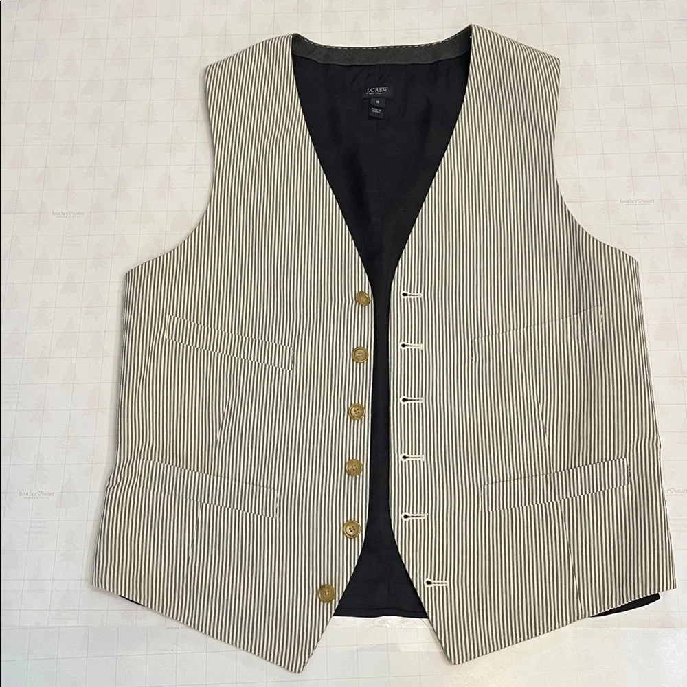 J.CREW MENS LUDLOW SUIT VEST WAISTCOAT COTTON  SIZE SMALL